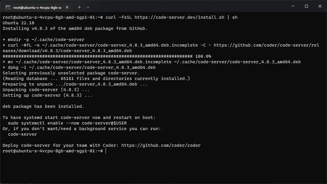 Menjalankan script installer